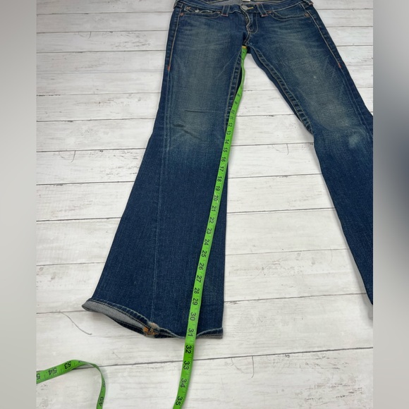 True Religion VTG USA Made Joey Low Rise Flare Jeans Size 28 - Picture 9 of 15